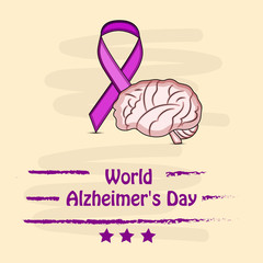 illustration of elements of World Alzheimers Day Background