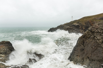 Fototapeta na wymiar Atlantic Storm, Trevose Head, Cornwall - 8
