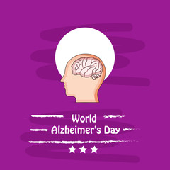 illustration of elements of World Alzheimers Day Background