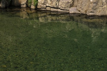 美しい山村の川