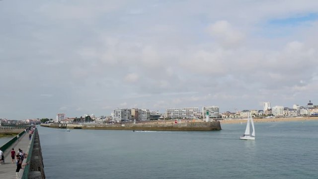 panorama of the beach of Les Sables d'Olonne in France