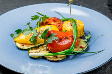grilled vegetables on a plate