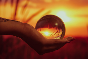 crystal ball and a fantgastic background