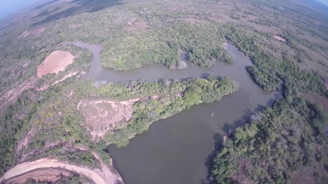 Amazonia River. Aerial view.