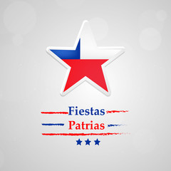 illustration of elements of Chile's National Independence Day Fiestas Patrias background
