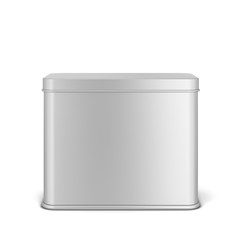 Rectangular tin can for tea or coffee