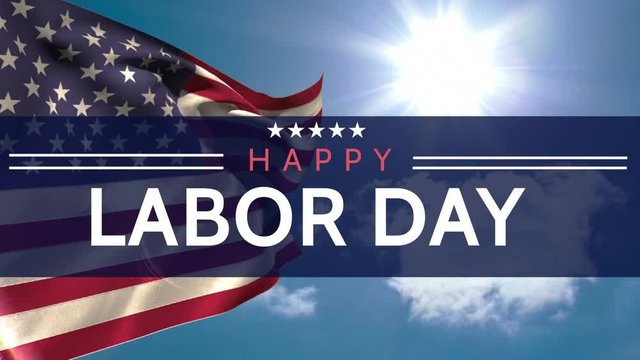 Digital generated video of labor day 4k