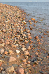 Water and rocks.