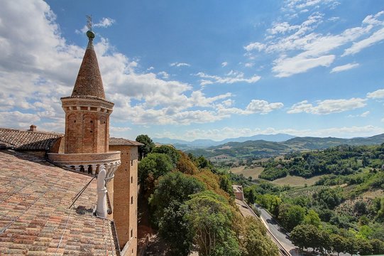 Urbino, Italy, ducal palace, ancient and historical medieval city
