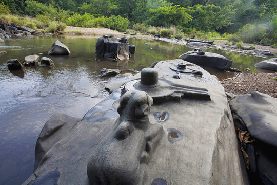 One of the thousand shivalinga, Sirsi Sahastra, North Kanara, Karnataka, India.