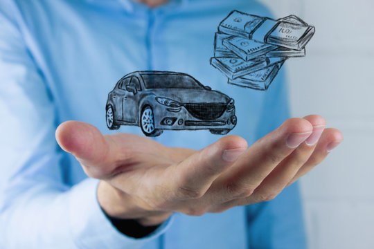 ..Money and business concept car