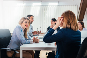 Business team meeting.