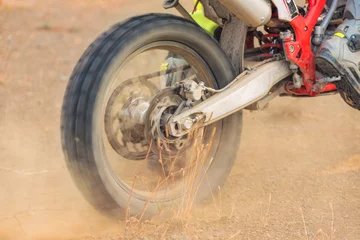 Foto op Canvas Close up view of motocross bike © herraez