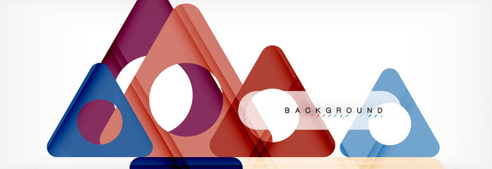 Fototapeta premium Circle and triangle abstract background