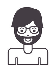 young man with beard avatar character