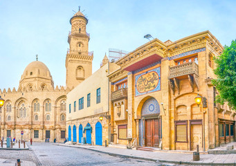 Panorama of Al-Moez Street, Cairo, Egypt