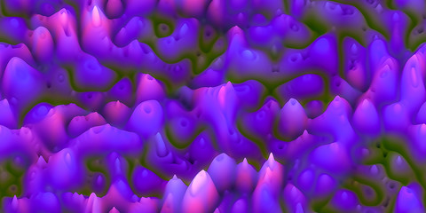 Smooth waxy spikes like melted wax or coral or organic surfac