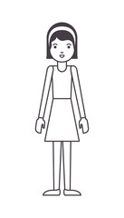 beautiful and young woman character