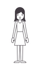 beautiful and young woman character