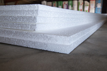 Fototapeta na wymiar Styrofoam or polystyrene material