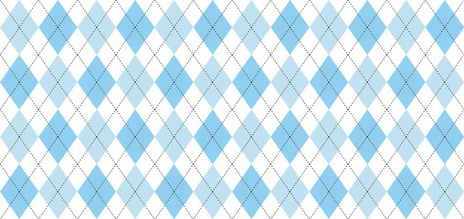 Argyle Vector Pattern Light Blue And White Squares With Thin