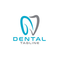 Abstract dental logo design template vector illustration