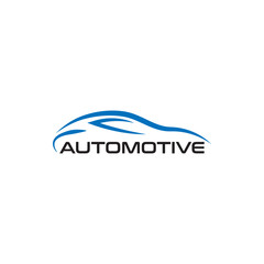 Automotive car line art logo design template