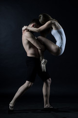 beautiful man and woman dancing ballet © Olga