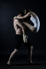 beautiful man and woman dancing ballet © Olga