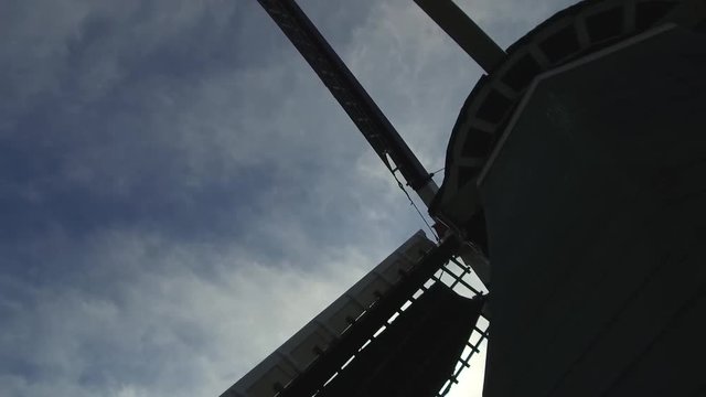 Dutch wind mill spinning