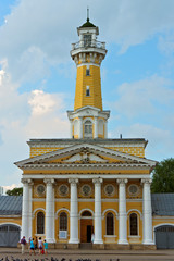 An old building of a fire-tower in Kostroma, Russia.