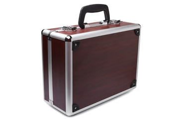 Wooden padded aluminum briefcase