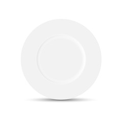 empty plate isolated on white background