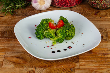 Delicious broccoli with garlic