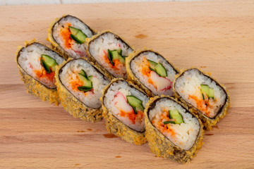 Tempura roll with crab