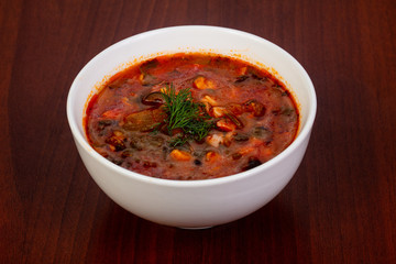 Traditional Solyanka soup