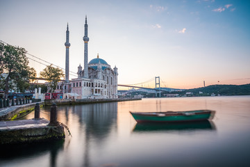 Fototapeta na wymiar Image of Ortakoy Mosque with Bosphorus Bridge in Istanbul.