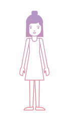 beautiful and young woman character