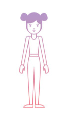 beautiful and young woman character