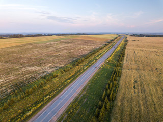 6300971 Aerial view on the road , drone point of view