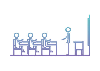 classroom scene with students and teacher