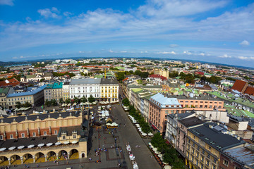 Obraz premium Aerial View of historical City in sunny weather
