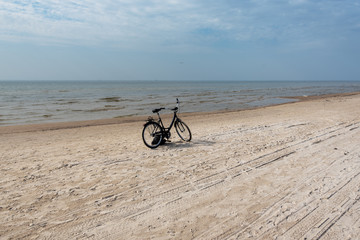 Fototapeta premium Nice and calm day by Baltic sea next to Liepaja, Latvia.