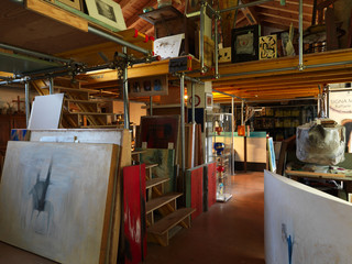 Ambiente studio di un pittore