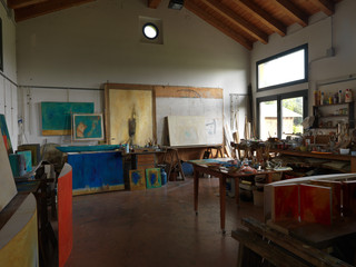 Ambiente studio di un pittore