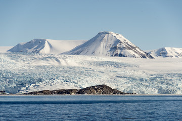 Glacier Nordenskiöldbreen, Pyramiden, archipel du Spitzberg, Svalbard