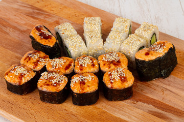 Traditional sushi set