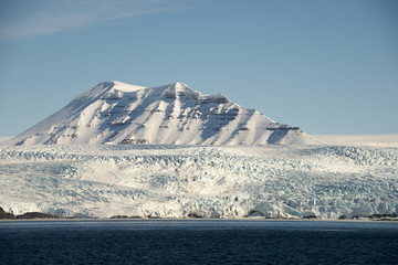 Glacier Nordenskiöldbreen, Pyramiden, archipel du Spitzberg, Svalbard