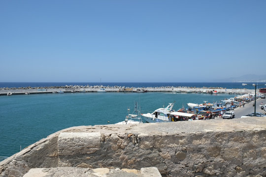 The view on the sea from Kales venetian fortress, Ierapetra, Crete, Greece