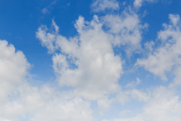 White  clouds on blue sky background,In a bright day